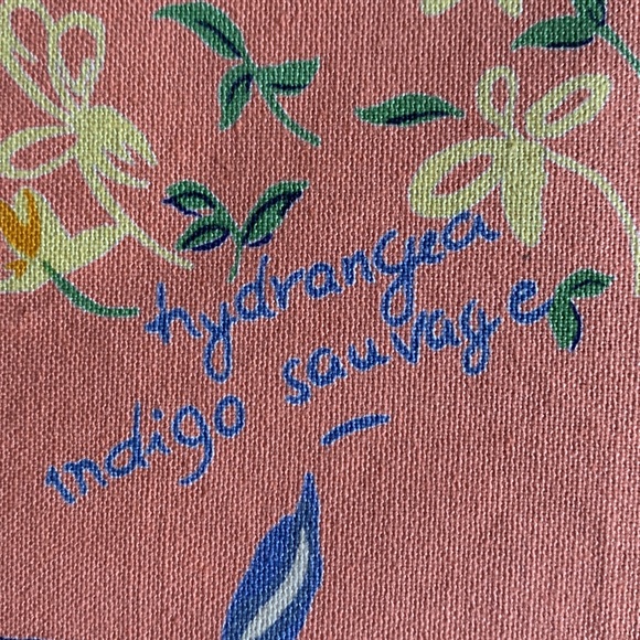 COPY - April Cornell 4 handscreened  cotton hydrangea pattern placemat/napkin s… - Picture 3 of 8